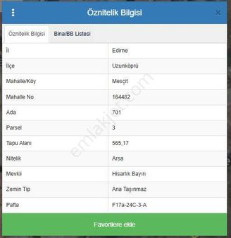 Goldhouse Dan Satılık Uzunköprü De Villa İmarlı Arsa