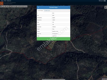 Merkez'den Çağlan'da - 2 Parsel Birlikte Orman Yoluna Cepheli – Kadastro Yoluna 100 M