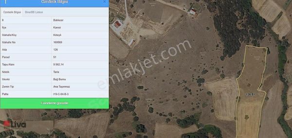 Köteyli De Köy Merkezine Yakın Yatırımlık 6.435 M² M2 Tarla