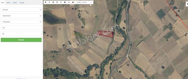 Kocaeli Karamürsel Kızderbent'te Satılık 3600 M2 Tarla