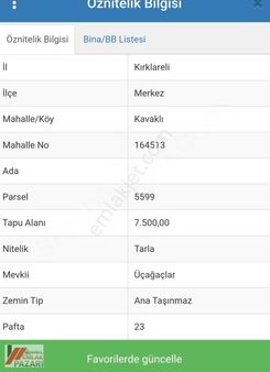 Kırklareli Merkez Satılık Arsa