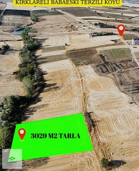 Kırklareli Babaeski Terzili De 3029 M2 Köye Yakın Satılık Tarla