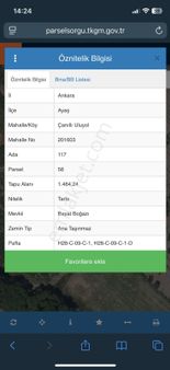 Ayaş Çanıllı Köyünde 1464 Dönüm Tarla