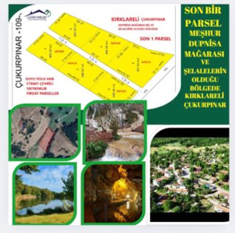 Kırklareli Çukurpınar Köyünde Mükkemmel Konumda Satılık Parsel