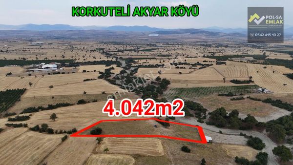 ✅korkuteli✅akyar Köyü✅satılık 4.042m2 Tarla