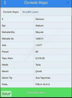 Atakum Meyvalı'da Yatırımlık Tarla