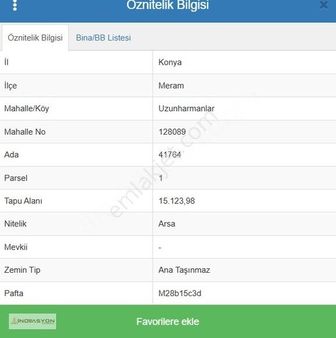 Meram Uzunharmanlar'da 294m² 8 Kata İmarlı 2 Daire Getirili Arsa