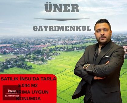 *üner* İnsu'da Saykaklık Mevkinde 3.044 M2 Tarla