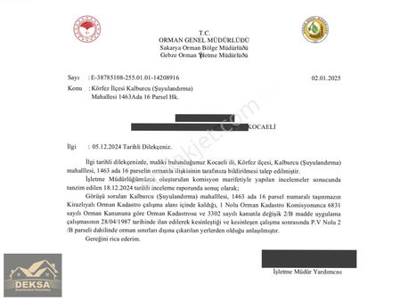 Körfez Kirazlıyalıda Deniz Manzaralı Kelepir Arsa