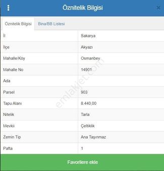 Yılmaz Mega'dan Akyazı Yoluna Cephe 8440 M2 Arsa + 4 Adet Ev