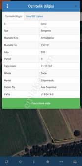 Bergama Armağanlar Satılık Tarla