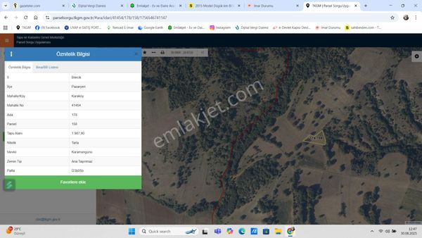 Yeni Kurulacak Osb Alanı İçerisinde Tarla