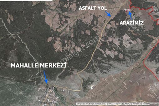 Kütahya Aslanapa 'da 1.800 M2 Asfalt Yol Kenarı Dümdüz Arazi