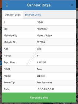 Niğde Altunhisar Sağlık Mah. Satılık Arsa