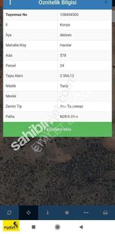 Akören Hacılarda Müstakil Yeri Düz 2.566 M2 Tarla