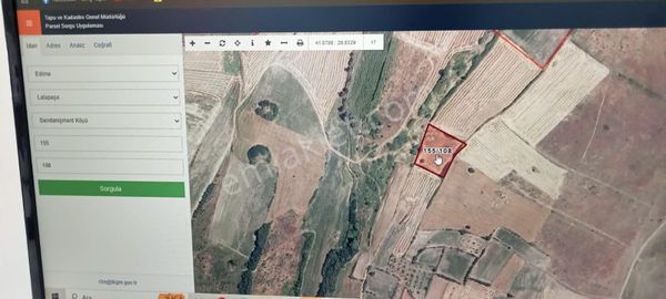 Edirne Sarıdanişment Köyünde Satılık 4.5 Dönüm Bağ Bahçe Yeri