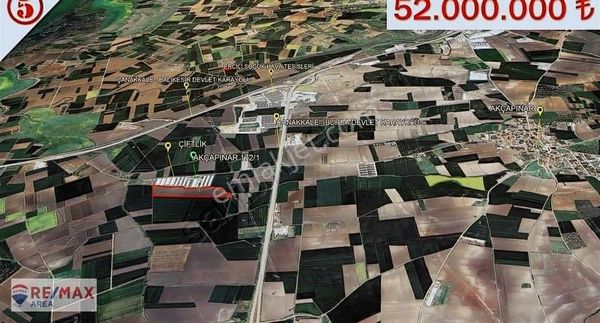 Remax Area'dan Bandırma-akçapınar'da Harika Beş Adet Tarla!
