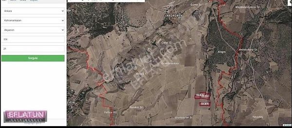 Acil Kahramankazan Da Satılık 37 Dönüm Yola Cephe Tek Tapu Arsa