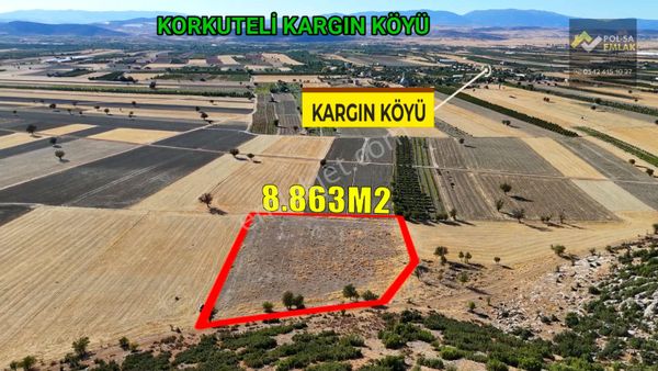 Korkuteli Kargın Köyü Satılık 8.863m2 Tarla