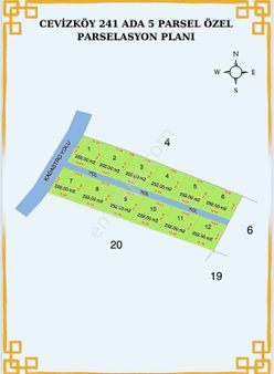 Pınarhisar Cevizköy'de 250m2 Tarla