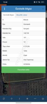 Osmaneli Sarıyazi Satılık Tarla 6500 Mk Mükemmel Bir Yer Acilll Acill Satilik