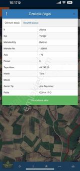 Belören'de Tek Tapu 49.747m2 Tarla