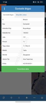 Osmaneli Boyunkaya Acillll Satılık Tarla Yollu 11706 Mk Acillll