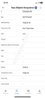 Seyitgazi Taşlıkda Satılık Tarlalar