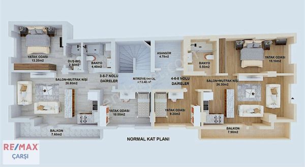 Yalova Gop'ta Arakat 2+1!! Merkezi Lokasyonda Asansörlü Bina