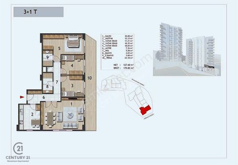 Kağıthane Merkez Mahallesi Mega 2 Block Da 3+1 Satılık Daire