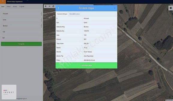Invest Global'den İzmit Bulduk Mahallesi'nde Satılık Tarla