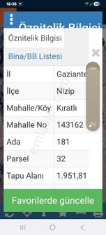Nizip Kıratlı Köyünde Yolu Olan Bahçemiz Satılıktır.