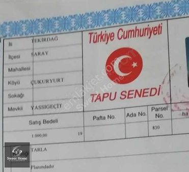 Sweet Homedan Yatırımlık Arsa
