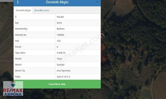 İzmit Balören Köyünde Yatırımlık Fırsat Tarla
