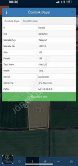 Denizli Sarayköy De 11 Dönüm Çiftlik Yapımına Uygun Arazi