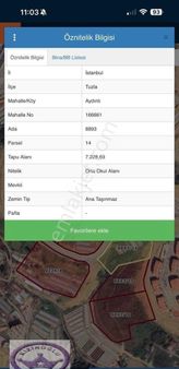 Tuzla Aydınlı Ticari Konut İmarlı 4909m2 Arazi