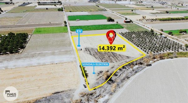 Pinus Gayrimenkul'den//kaşıkçı Mah. Satılık 14.392 M² Tarla