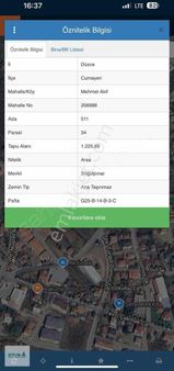 Cumayeri Merkezde Lise Yanında 1225 M2 4 Kat İmarlı Satılık Arsa