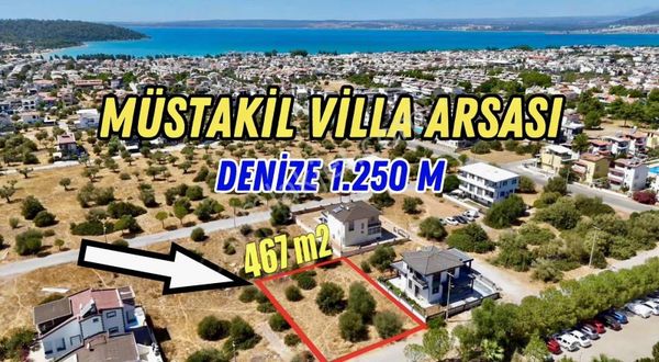 Didim Akbükte Satılık 467 M2 Tam Müstakil Villa Arsası