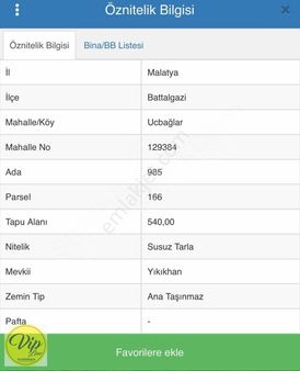 Vip Lineden Yıldıztepede 540m2 Satılık Arsa
