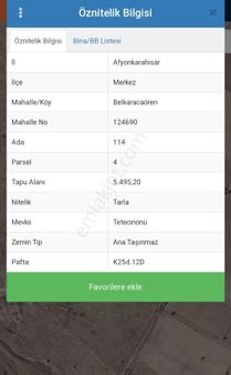 Efa Gayrimenkul'den Satılık Şuhut Organize Sınırları İçersinde Tarla
