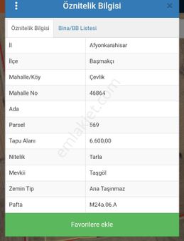 Manisa Salihli Çalışkan Emlaktan Satılık Afyon Cevlikte Tarla