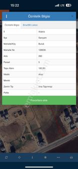 Sariçam Belediye Civari Tek Tapu 100 M Yatirimlik Arsa