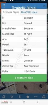 Satılık Arsa Bostancı Çoraklar