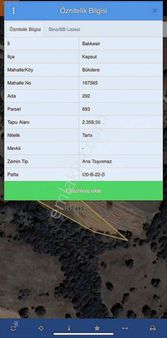 Balıkesir Kepsut Bükdere'de 2.358 M2 Satılık Tarla