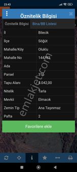 📍 Bilecik Söğüt Olumlu Köyü’nde Yan Yana Toplam 9.218 M² Satılık Arsa