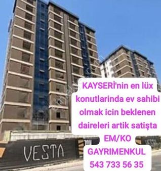 Kayseri Melikgazi Satılık 4+1 Lüx Daire Rezidans Konut