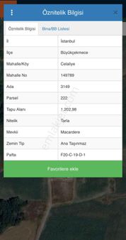 Celaliye'de Satılık 1202 M2 Tek Tapu Tarla