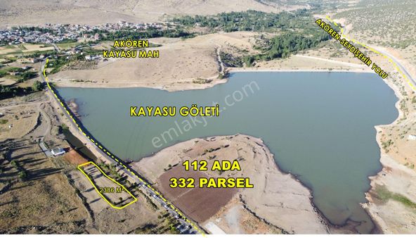 Konya / Akören / Kayasu Da Göl Dibinde Harika Konumda 2.386 M² Tarla