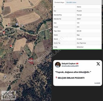 Pozantı Selçuk Emlaktan Kamışlı Asar Yaylasında Satılık Bağ